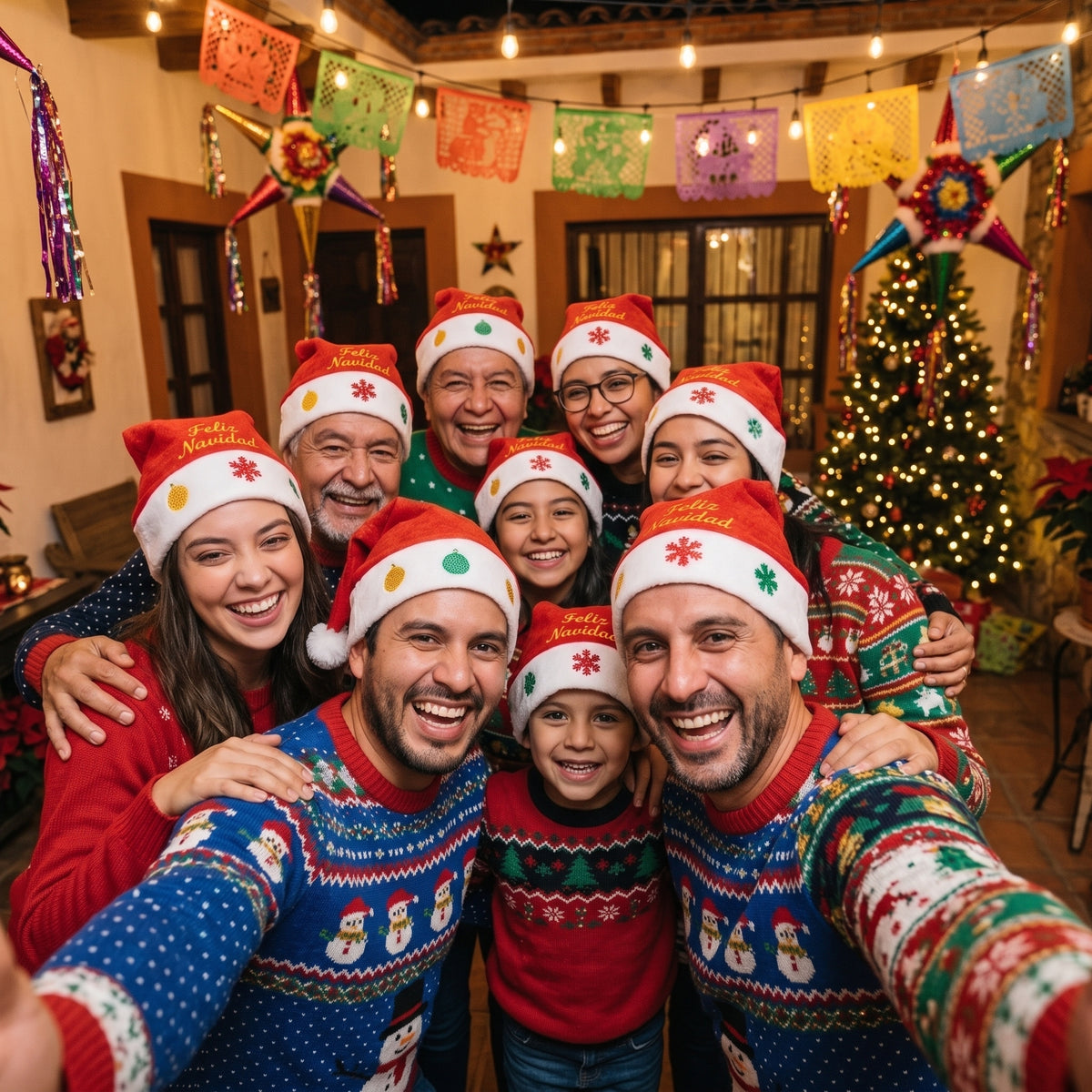 Gorro Navideño Büytiti ZSD-165 de Poliéster Talla Mediana