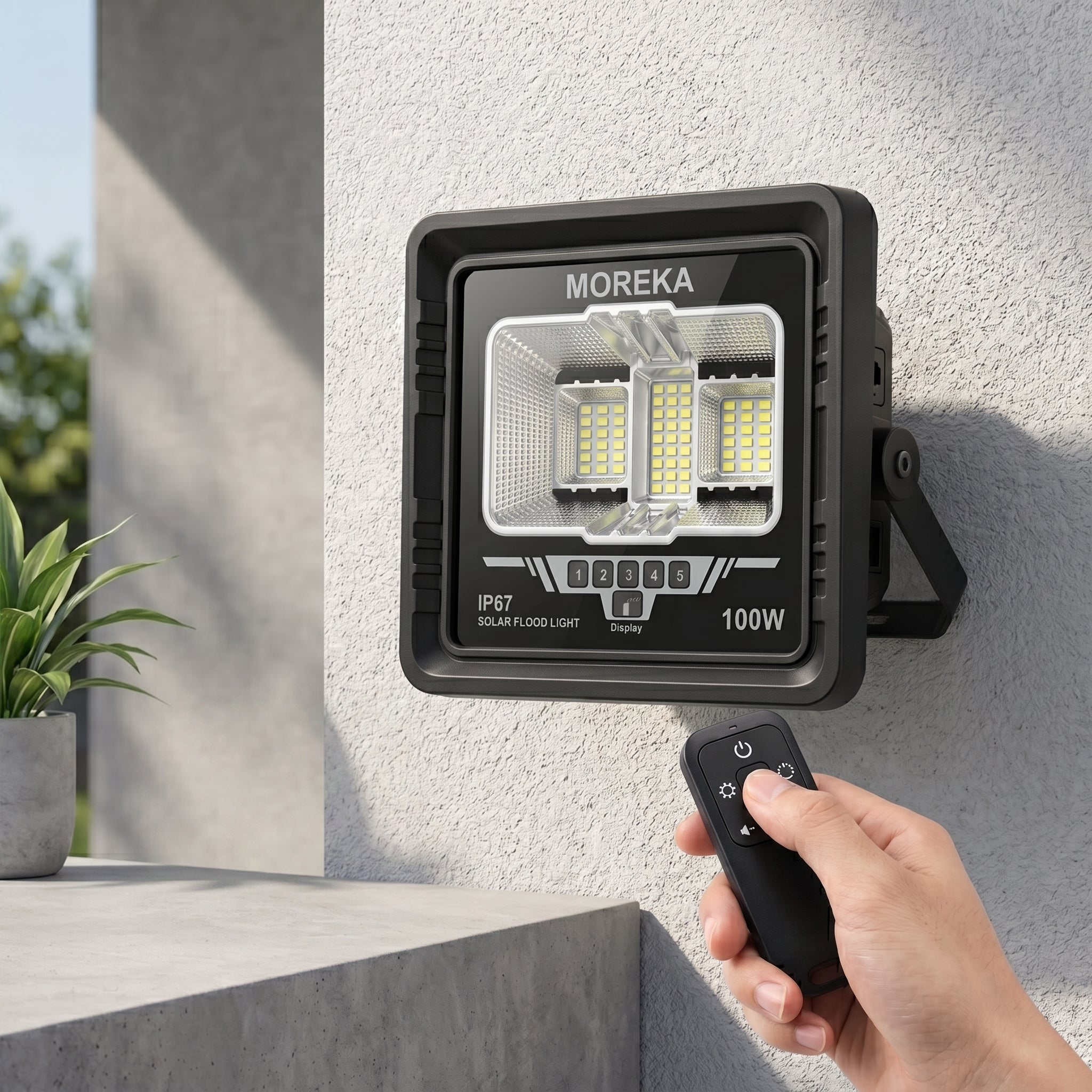 Lámpara Solar Moreka MOR-1100W 100W IP67 Control 5000 mAh