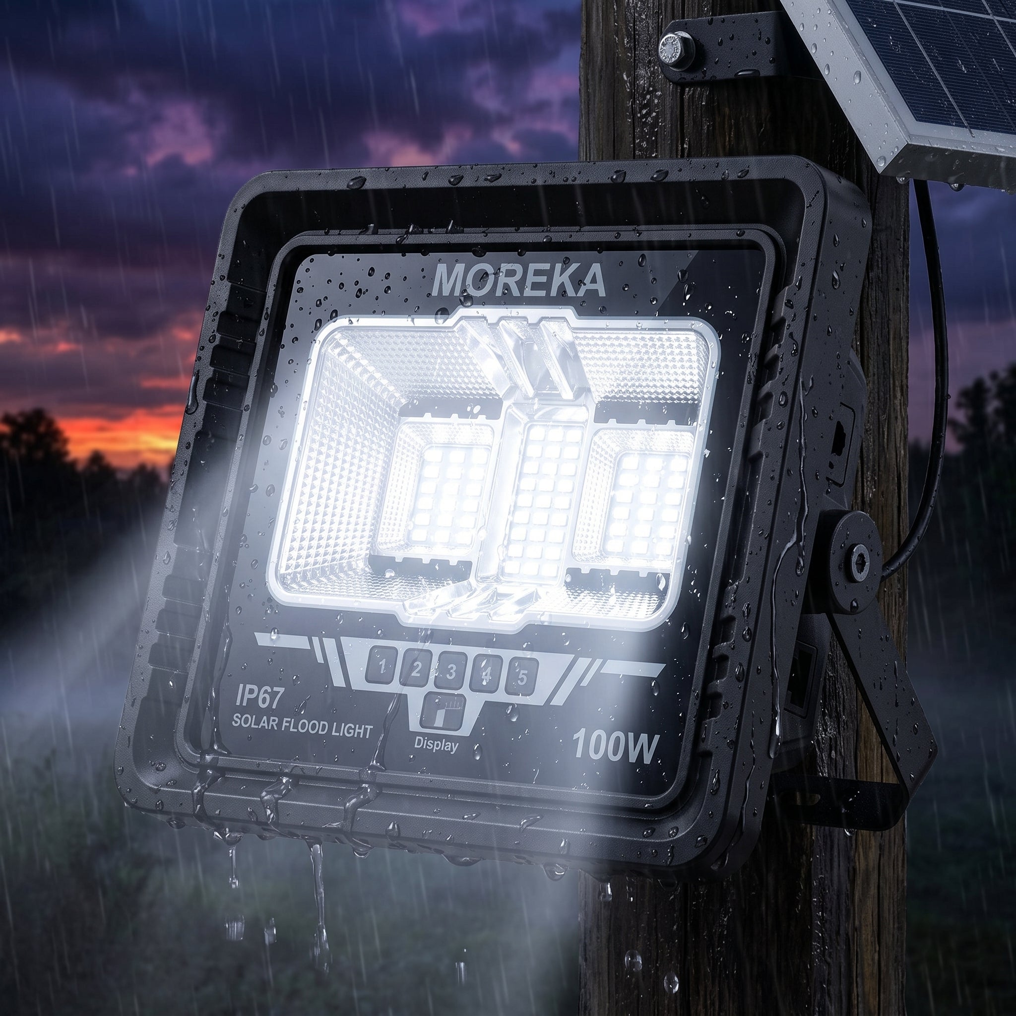 Lámpara Solar Moreka MOR-1100W 100W IP67 Control 5000 mAh