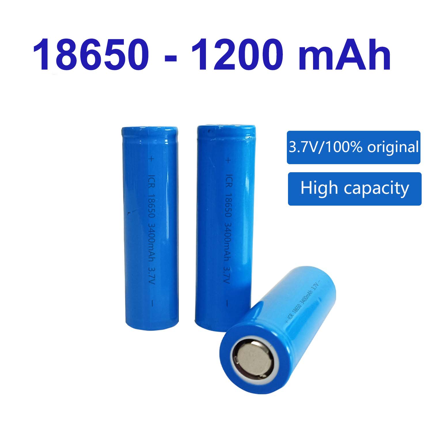 Batería de litio recargable 18650 3.7V y 1200mah para dispositivos digitales y Banco de energía