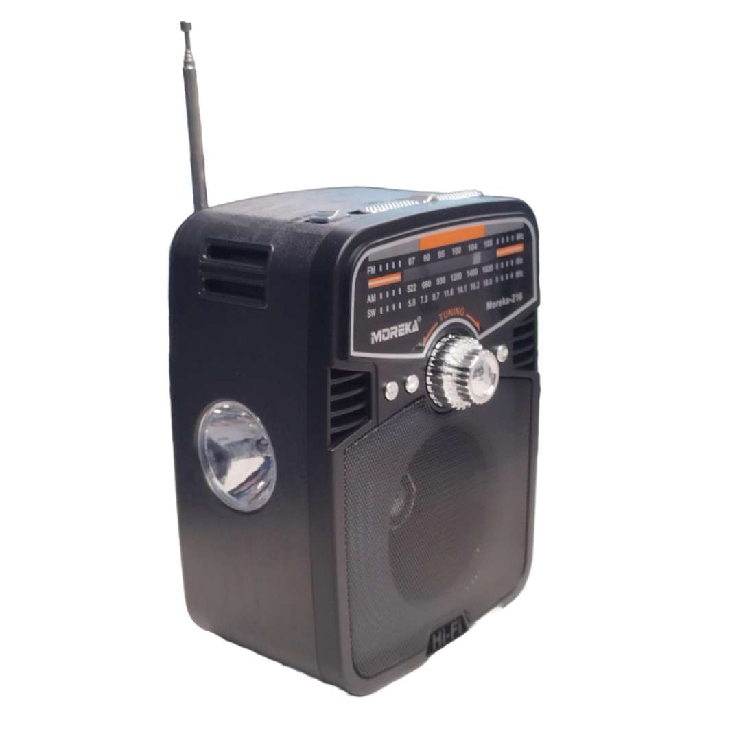 Bocina Radio FM - AM  Moreka 216, Bluetooth, TF Card, Lampara, USB