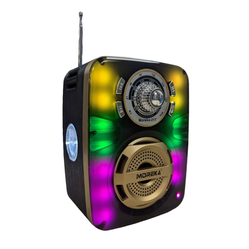 Radio Am Fm Sw Con Bluetooth Usb MicroSD Aux Recargable Moreka 217