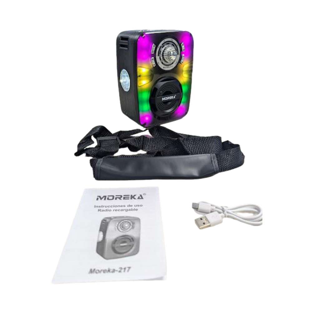 Radio Am Fm Sw Con Bluetooth Usb MicroSD Aux Recargable Moreka 217