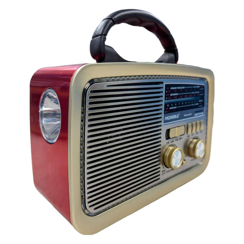 Bocina Radio FM - AM Moreka 224, Bluetooth, TF Card, Lampara, USB