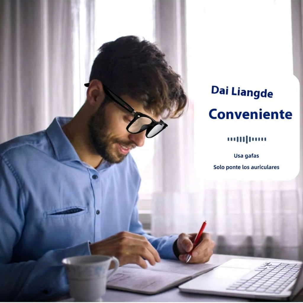 Lentes inteligentes traducción automática, asistente de Voz SIRI y Google, manos libres GS-08