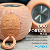 DUO Bocinas  Moreka M-337, Bluetooth, TF Card, Radio FM, TWS
