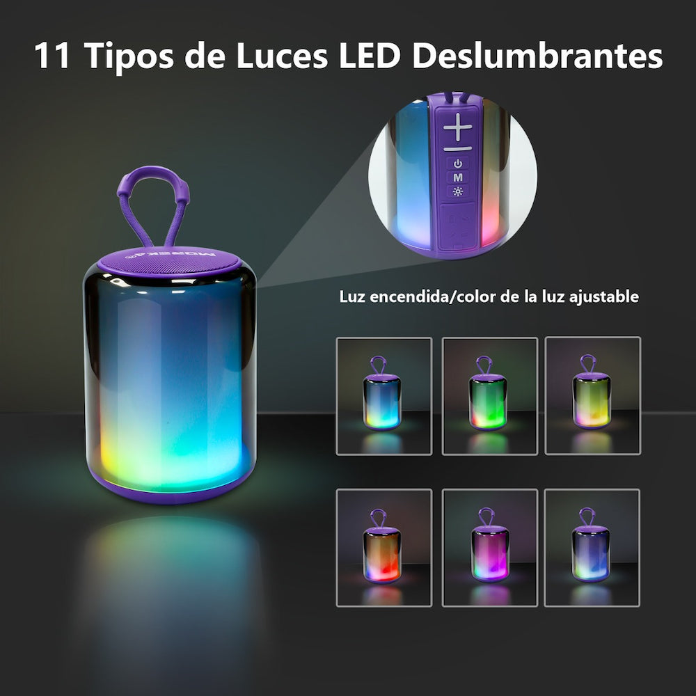 Moreka 370, Bluetooth, Luz RGB TF Card Radio FM USB