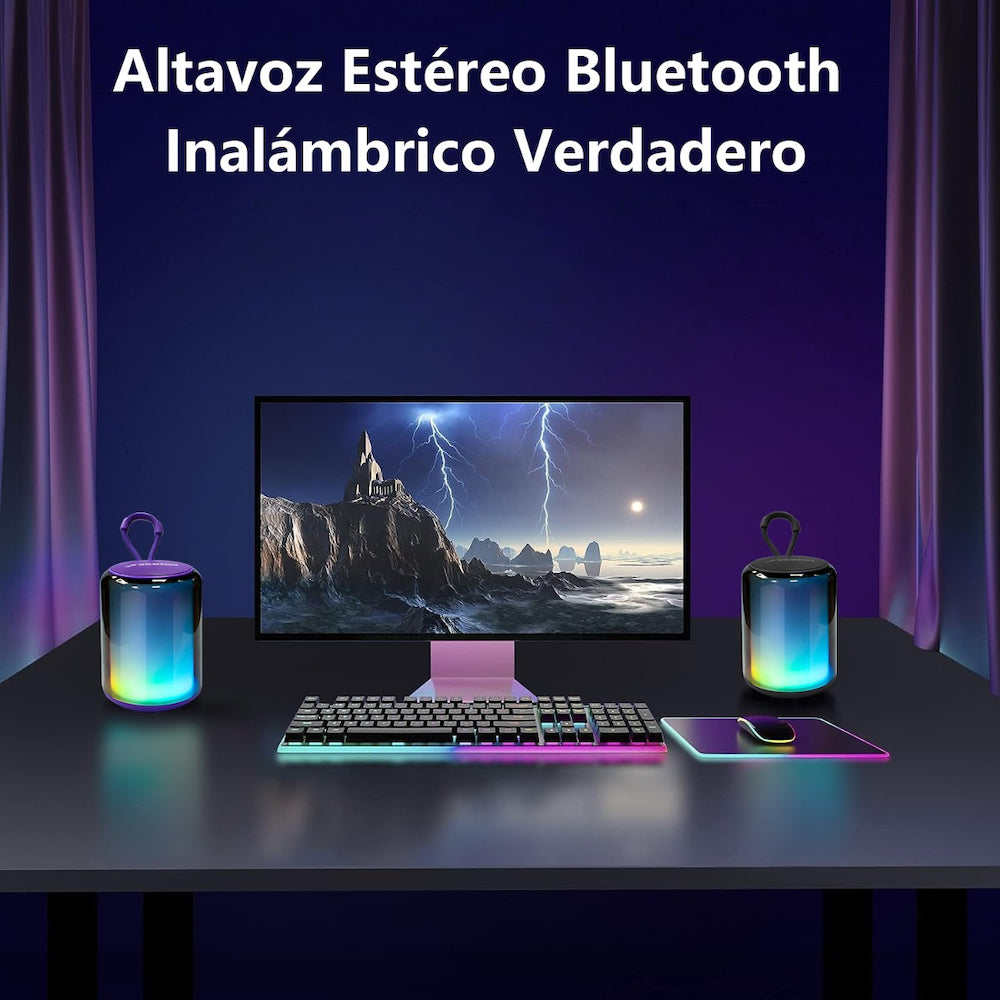 Moreka 370, Bluetooth, Luz RGB TF Card Radio FM USB