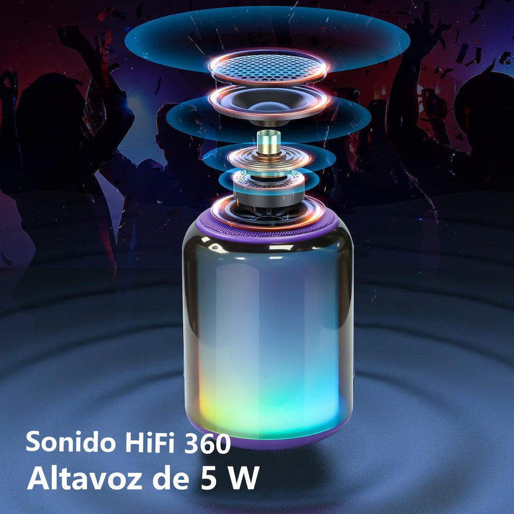 Moreka 370, Bluetooth, Luz RGB TF Card Radio FM USB