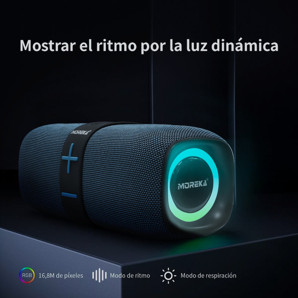 Bocina Bluetooth Moreka 385 Radio FM Resistente al agua 20W