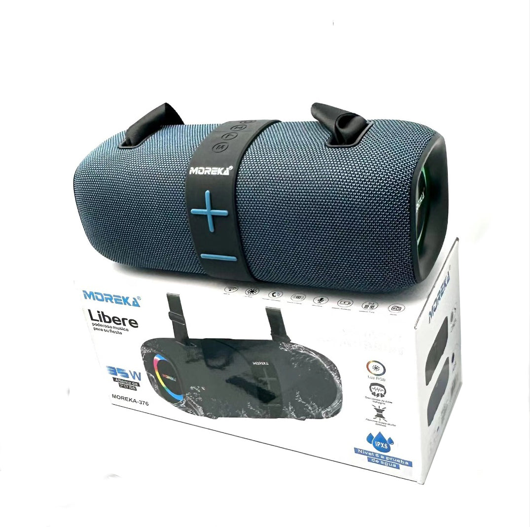 Bocina Bluetooth Moreka 376 Radio FM Resistente al agua 35W