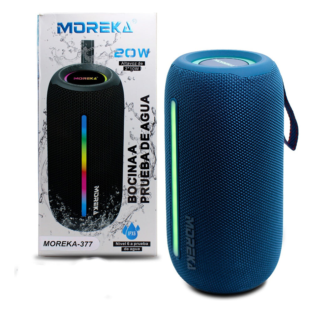 Moreka 377 20W IPX6 Bluetooth Speaker, FM Radio, USB, Micro SD ...