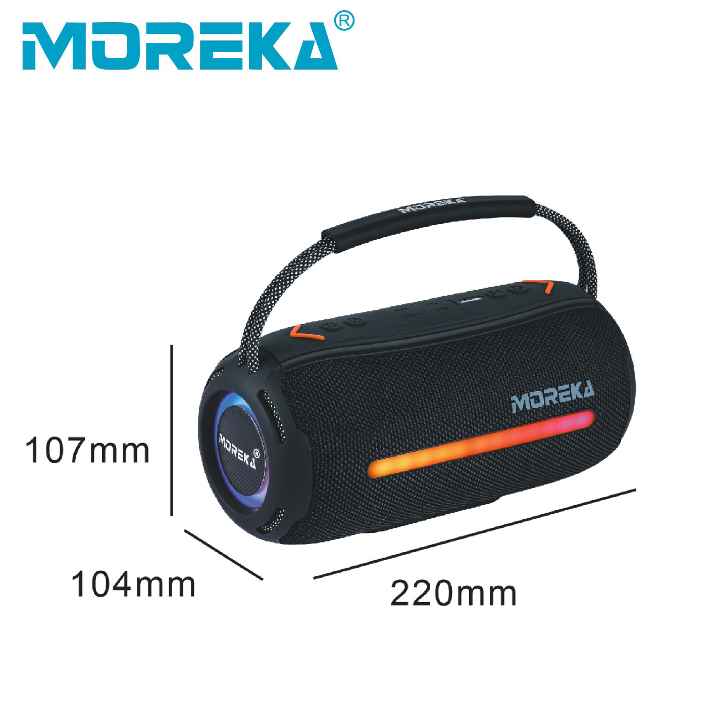 Bocina Bluetooth contra agua, 20W Moreka 378