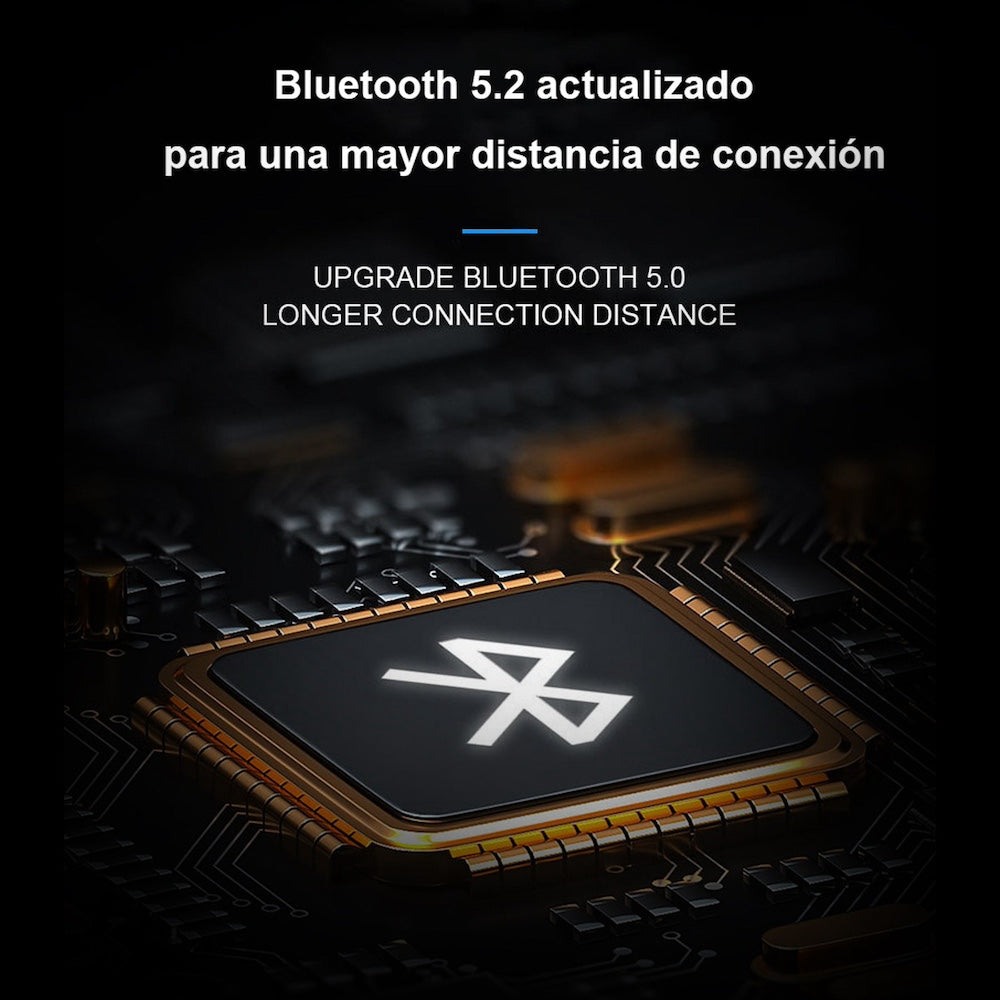 Bocina Bluetooth Moreka 383 RGB Radio FM Resistente al agua IPX6 8W