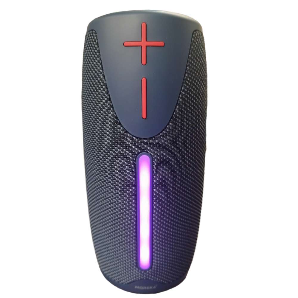 Bocina Bluetooth Moreka 383 RGB Radio FM Resistente al agua IPX6 8W