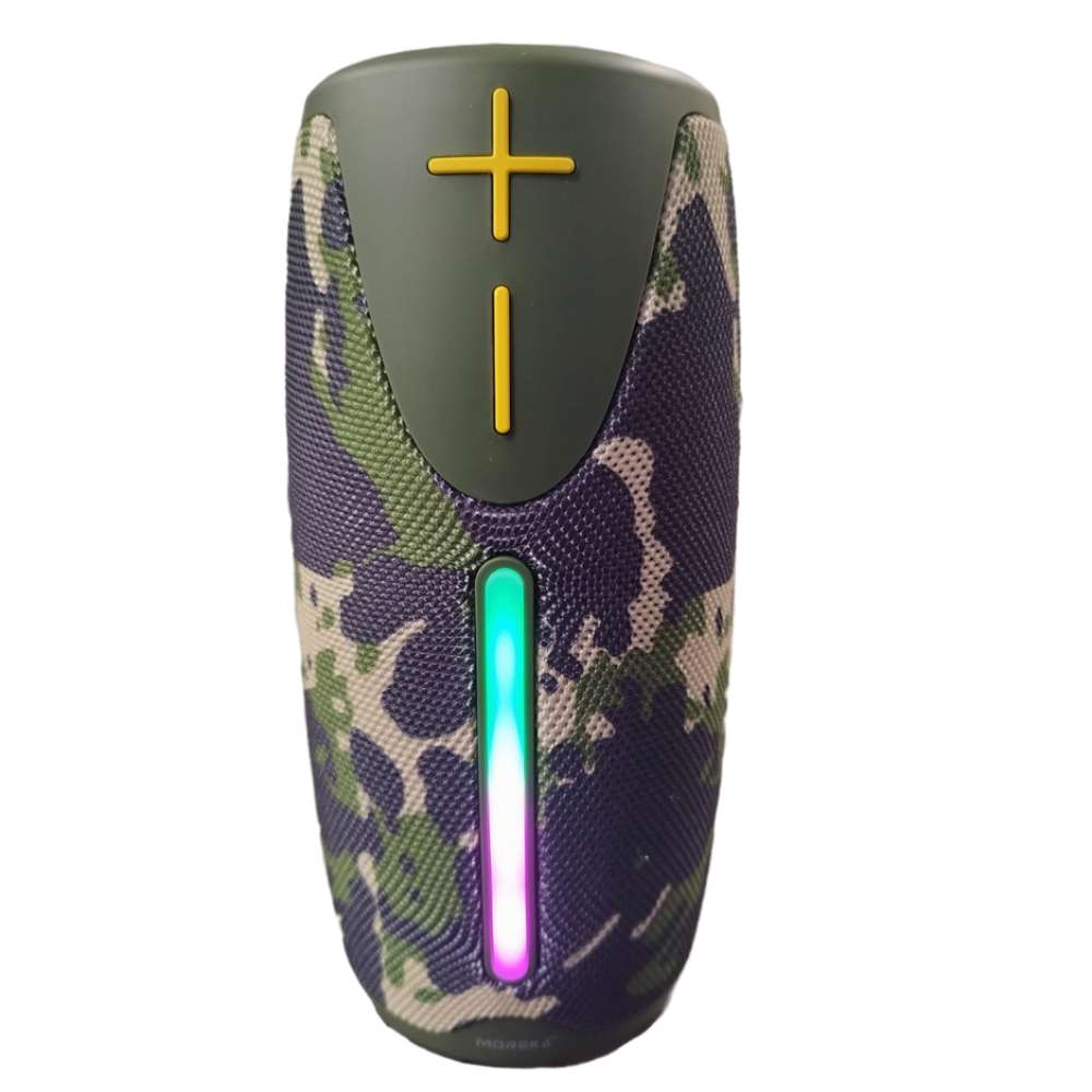 Bocina Bluetooth Moreka 383 RGB Radio FM Resistente al agua IPX6 8W