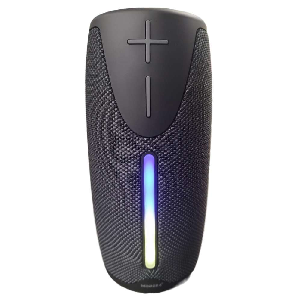 Bocina Bluetooth Moreka 383 RGB Radio FM Resistente al agua IPX6 8W