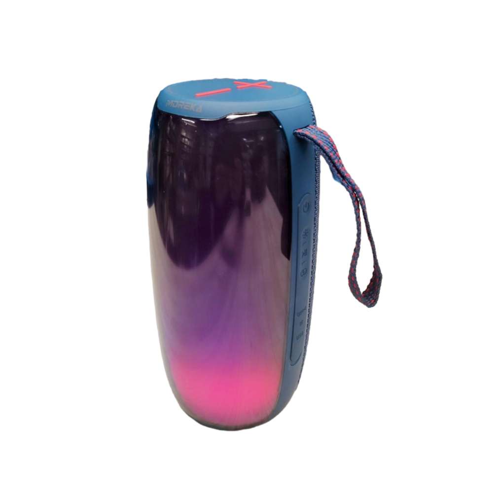 Bocina Bluetooth Moreka 384 RGB Radio FM Resistente al agua IPX6 16W