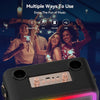 Bocina Karaoke Bluetooth  FM dual microfonos RGB Moreka 393+