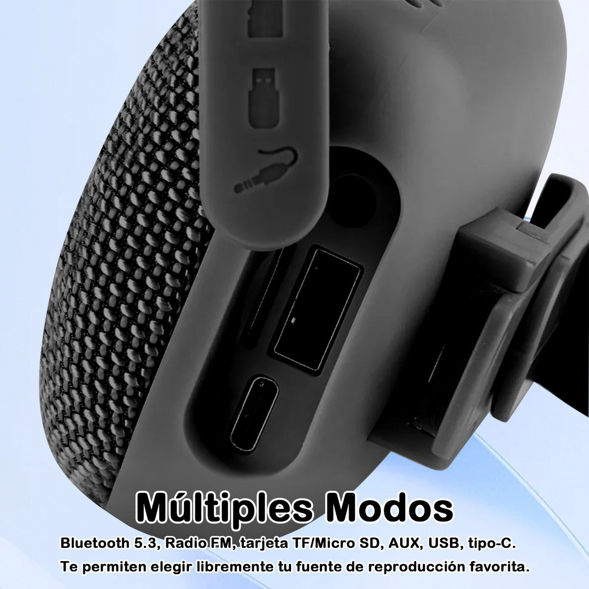 Bocina Moto Bluetooth Moreka 405 TF Card Radio FM Resistente al agua 8w