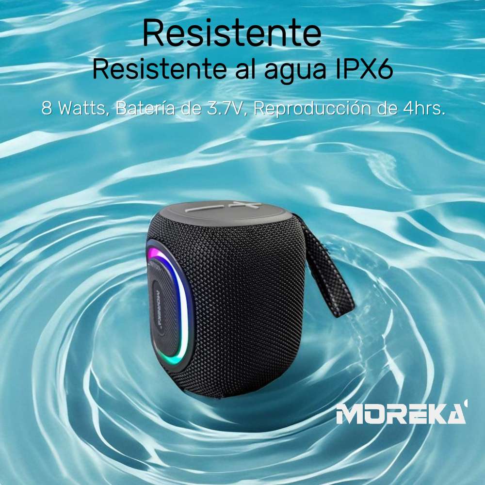 Bocina Bluetooth contra agua, 8W Moreka 409
