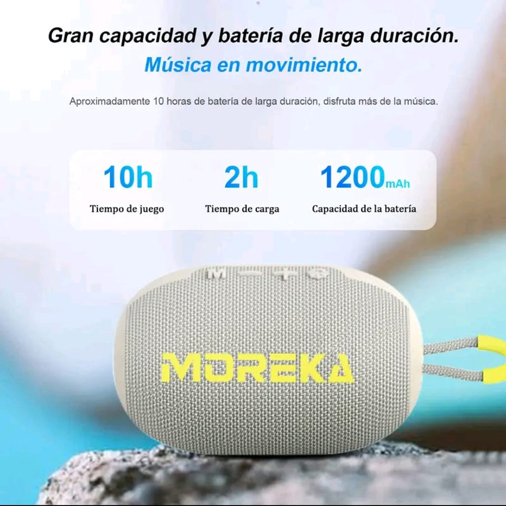 Bocina Moreka 419 5W 1200mAh 3-5 hrs de bateria Bluetooth, Contra Agua IPX5