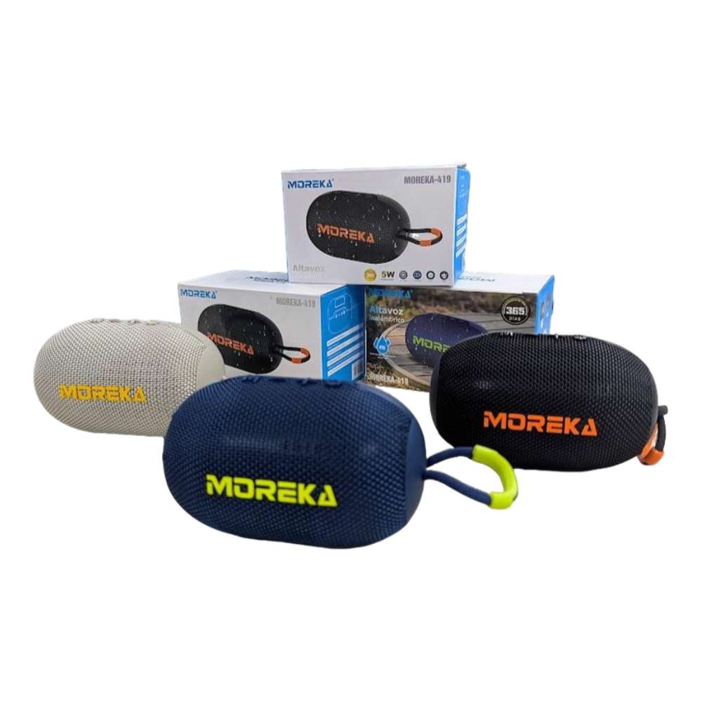 Bocina Moreka 419 5W 1200mAh 3-5 hrs de bateria Bluetooth, Contra Agua IPX5