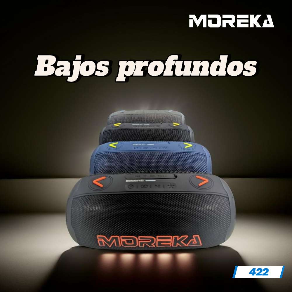 Bocina Moreka 422 20W 3600mAh 5-6 hrs de bateria Bluetooth, Contra Agua IPX6