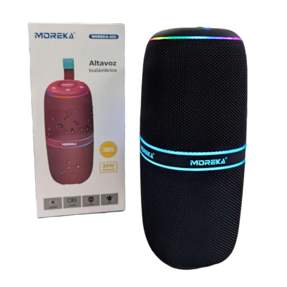Bocina Moreka 423 30W 3600mAh 5-7 hrs de bateria Bluetooth, Contra Agua IPX6