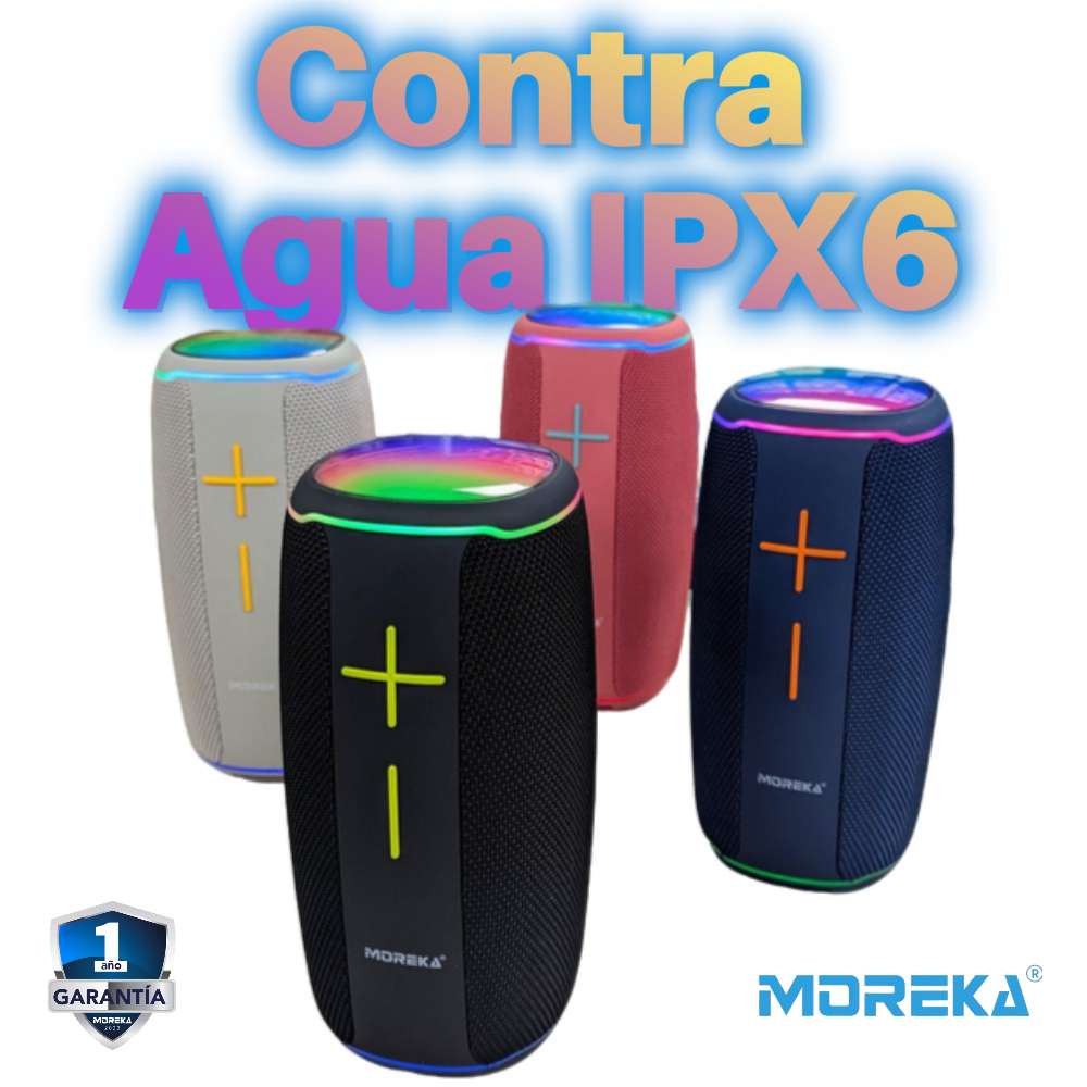 Bocina Moreka 424 20W 3600mAh 5-7 hrs de bateria Bluetooth, Contra Agua IPX6