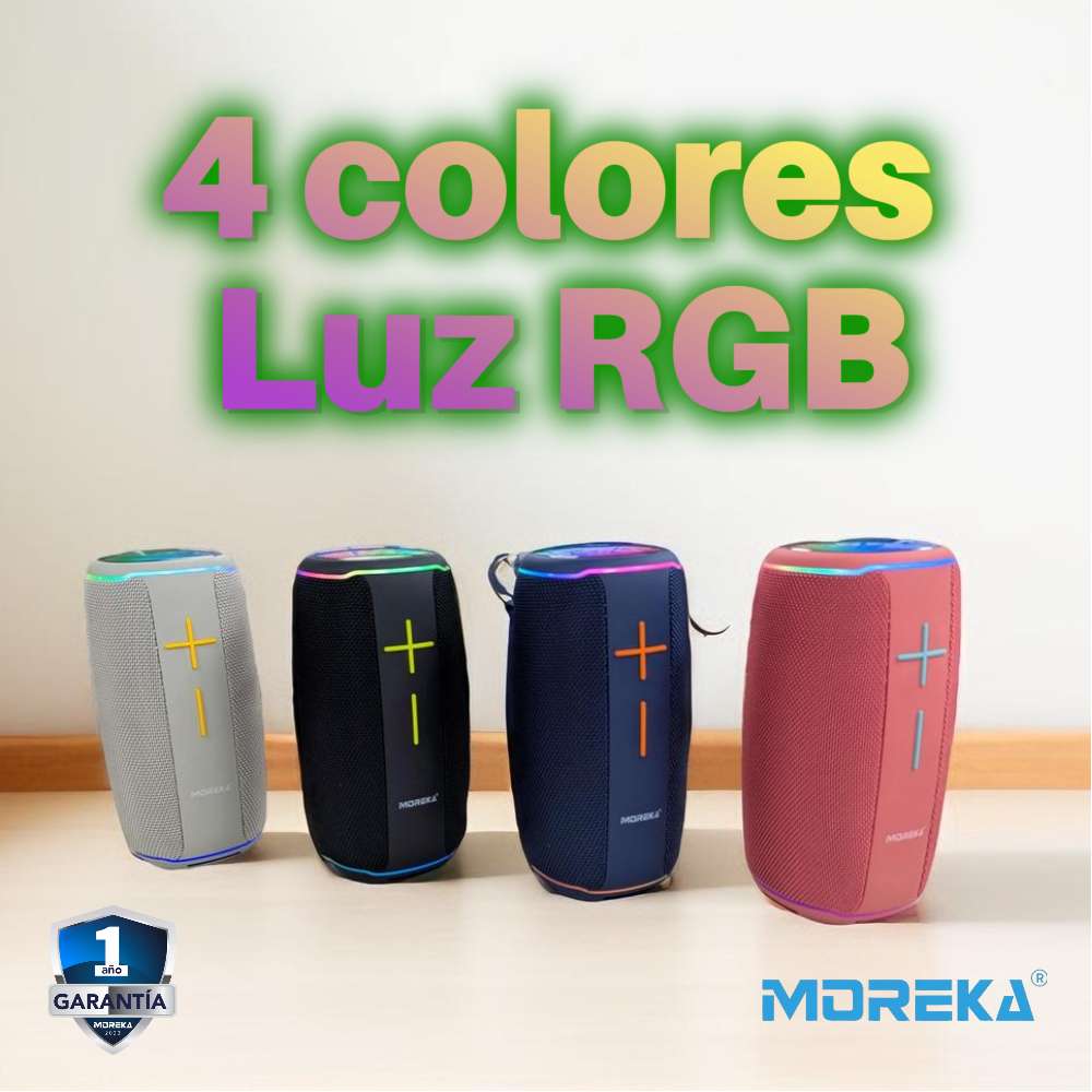 Bocina Moreka 424 20W 3600mAh 5-7 hrs de bateria Bluetooth, Contra Agua IPX6