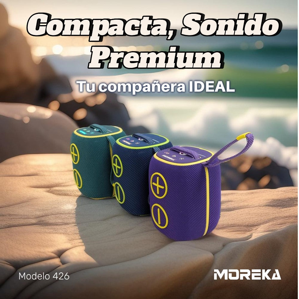 Bocina Bluetooth Moreka 426 10W 2400mAh TF Card Radio FM Resistente al agua IPX6