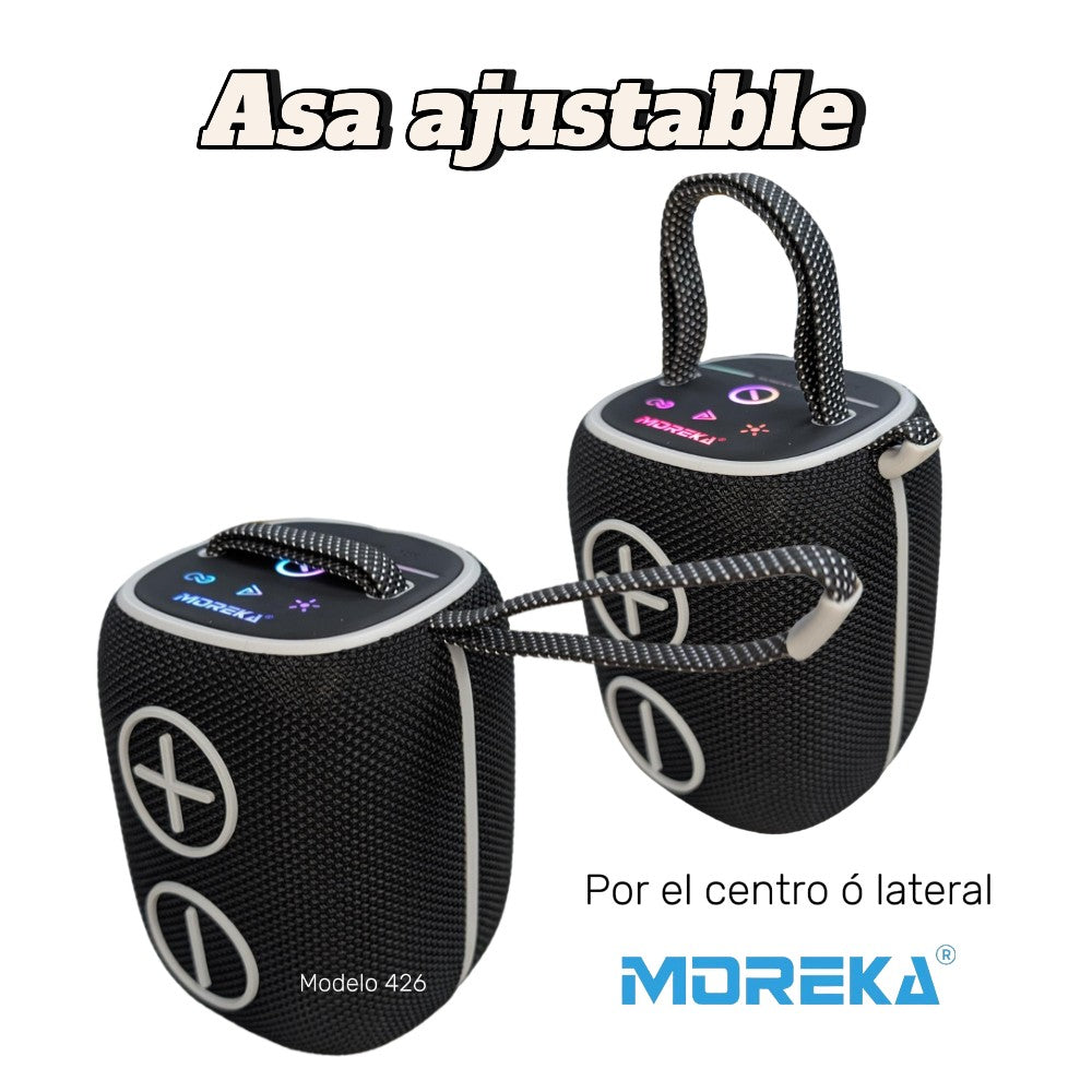 Bocina Bluetooth Moreka 426 10W 2400mAh TF Card Radio FM Resistente al agua IPX6