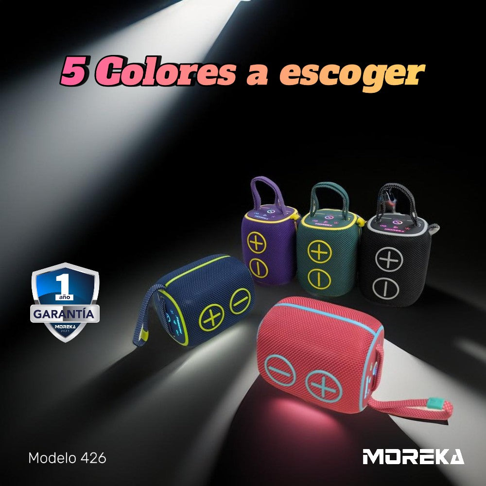 Bocina Bluetooth Moreka 426 10W 2400mAh TF Card Radio FM Resistente al agua IPX6