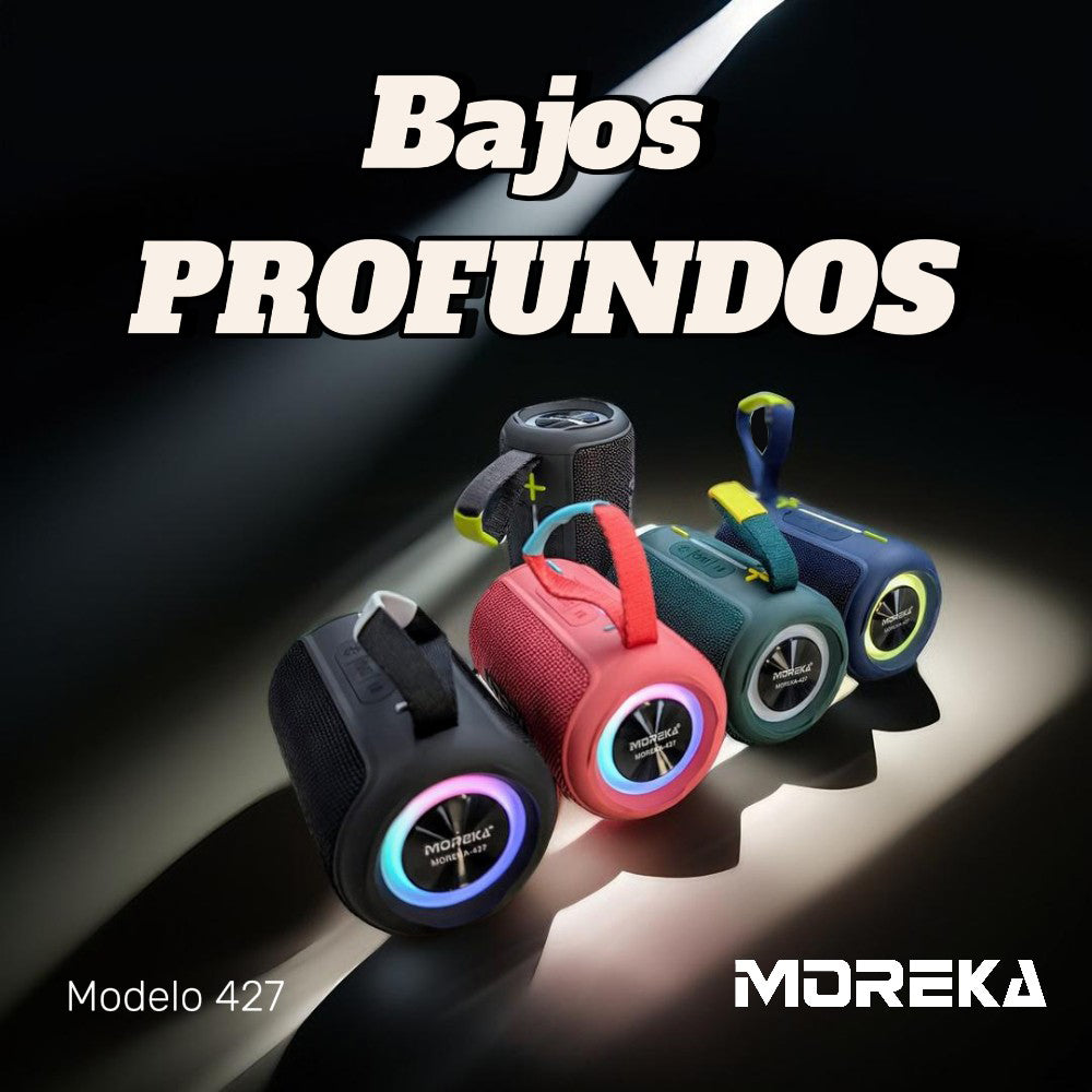 Bocina Bluetooth Moreka 427 8W 1200mAh TF Card Radio FM Resistente al agua IPX6