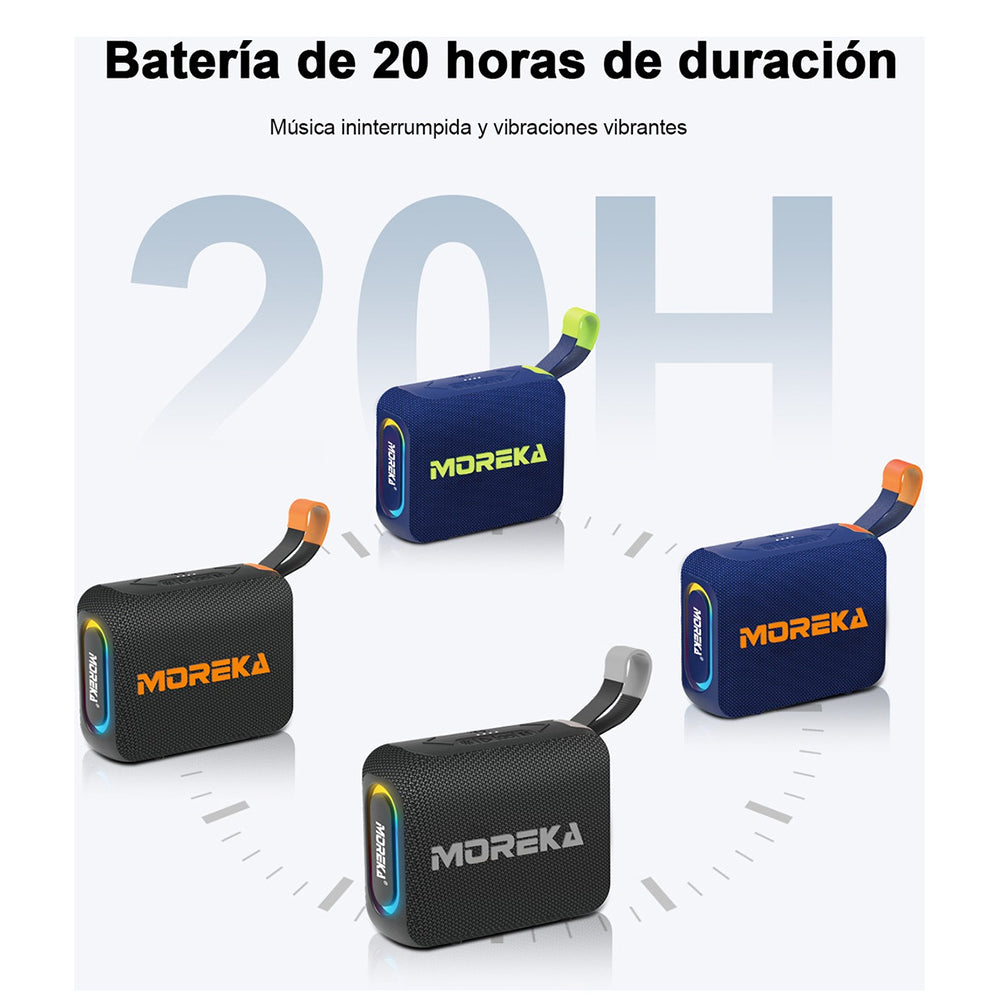 Bocina Power Bank Moreka 428 10W 5000mAh cables tipo IP y C hasta 25 Horas