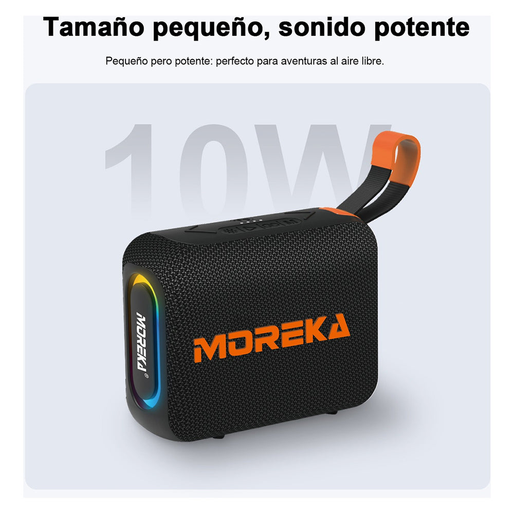 Bocina Power Bank Moreka 428 10W 5000mAh cables tipo IP y C hasta 25 Horas