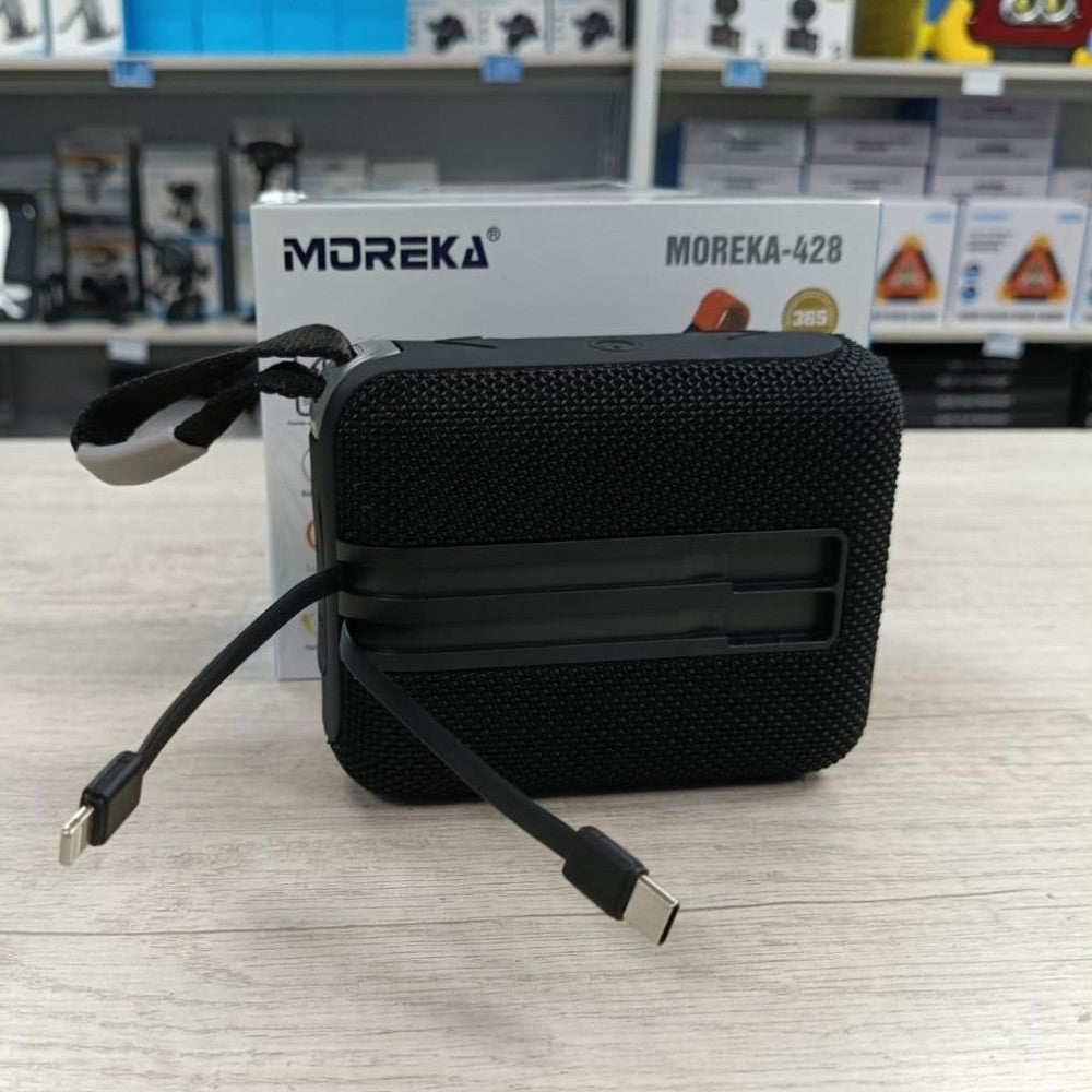 Bocina Power Bank Moreka 428 10W 5000mAh cables tipo IP y C hasta 25 Horas
