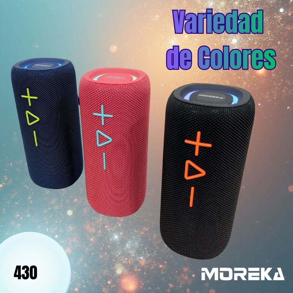 Bocina Moreka 430 20W 2400mAh 4-5 hrs de bateria Bluetooth IPX6