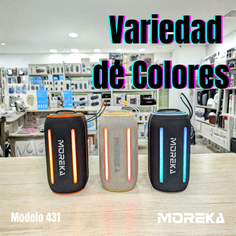 Bocina Moreka 431 25W 2400mAh 4-5 hrs de bateria Bluetooth IPX6