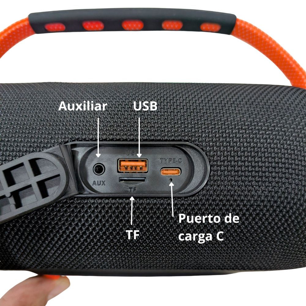 Bocina Moreka 432 25W 3600mAh 4-5 hrs de bateria Bluetooth RGB IPX6