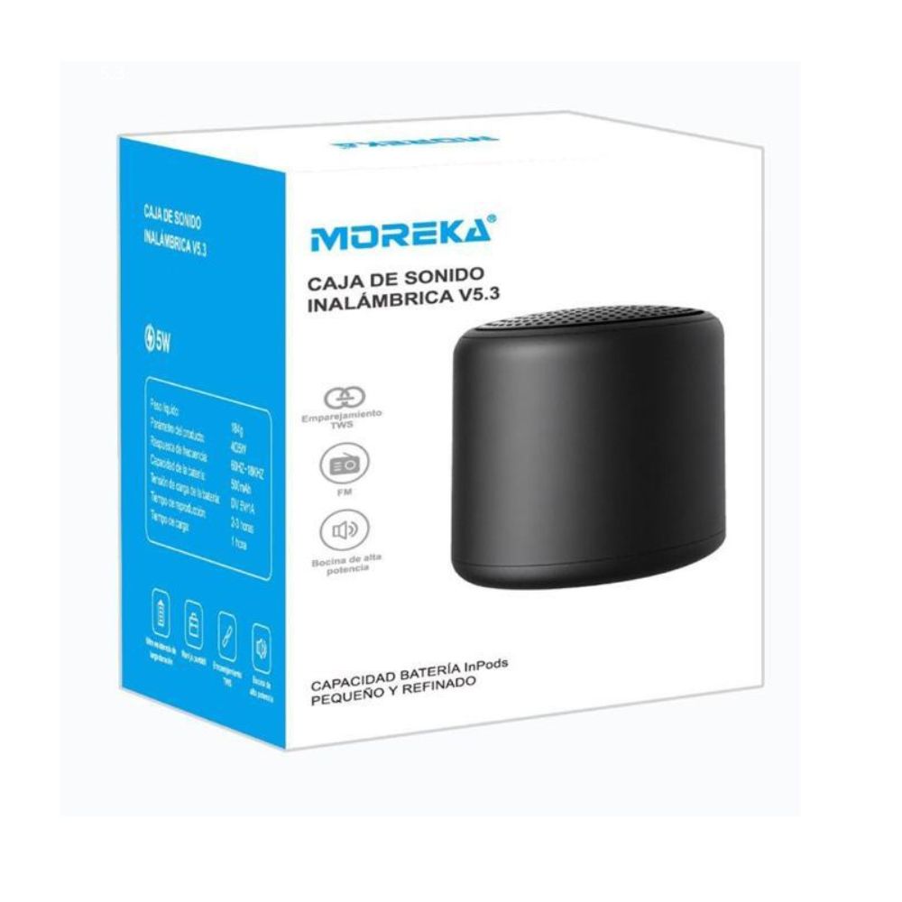 Mini Bocina Moreka 5W 500mAh Bluetooth recargable, USB TWS 435