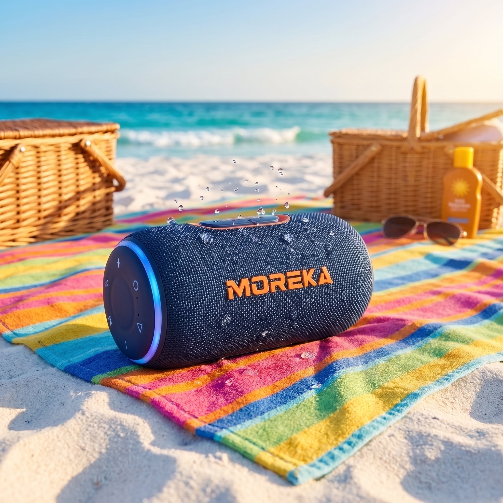 Bocina Inalámbrica Portátil Moreka-445 IPX5 25W Bluetooth 5.4