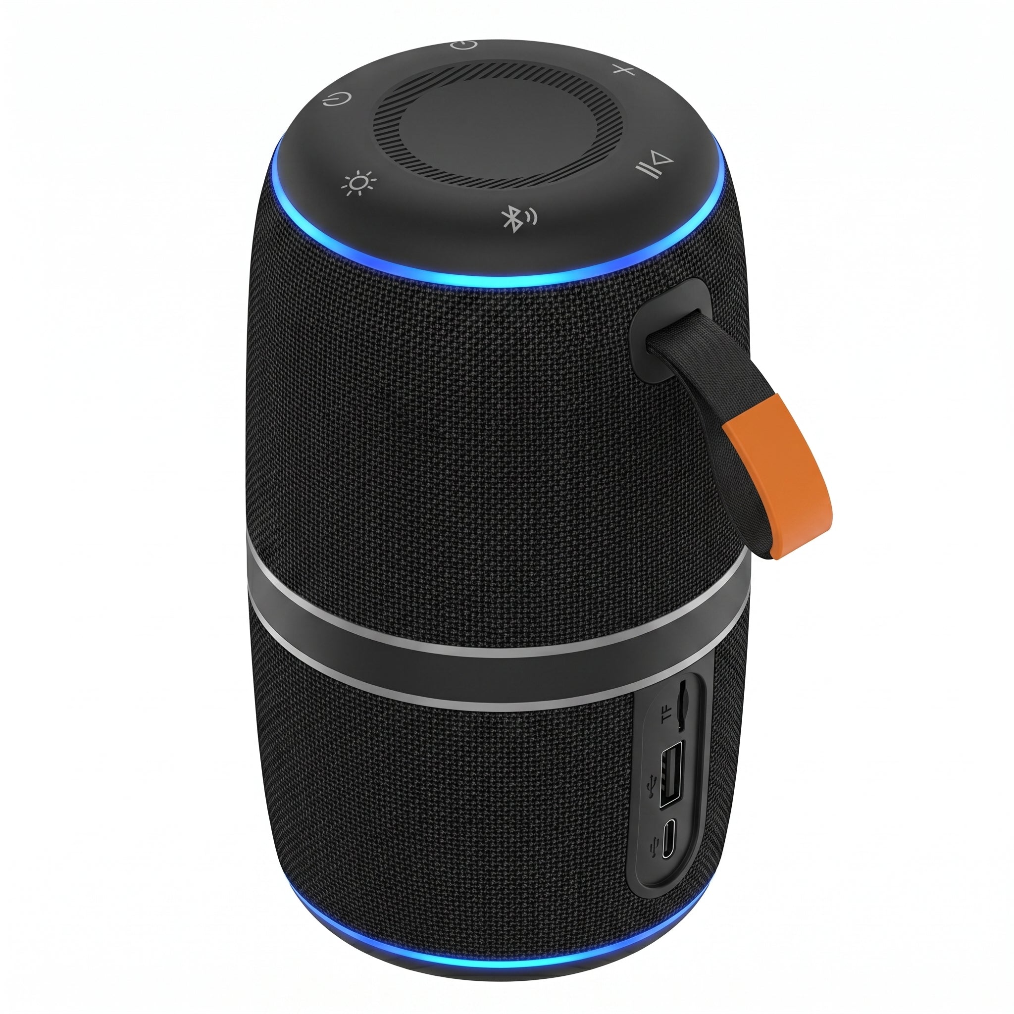 Bocina A60 80W TWS Portátil  Impermeable IPX6 Batería 10800 mAh  Luz RGB y Conexión USB
