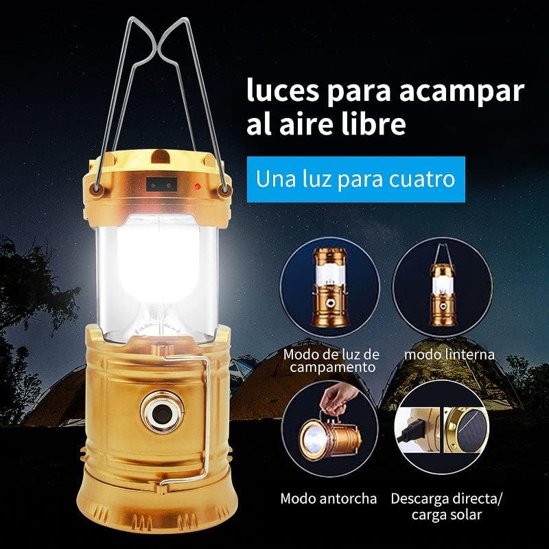 Lámpara Solar Para Camping Moreka LJ5800 Usb, Power Bank Básic