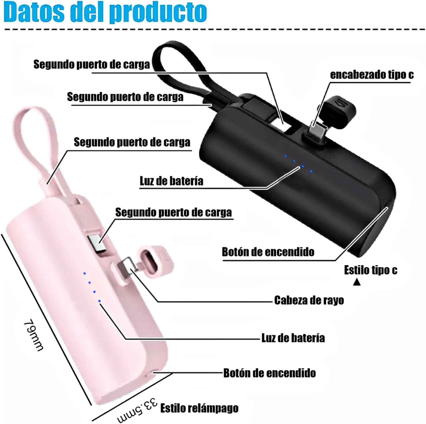 Powerbank Moreka K058 5000 mAh Tipo IP C