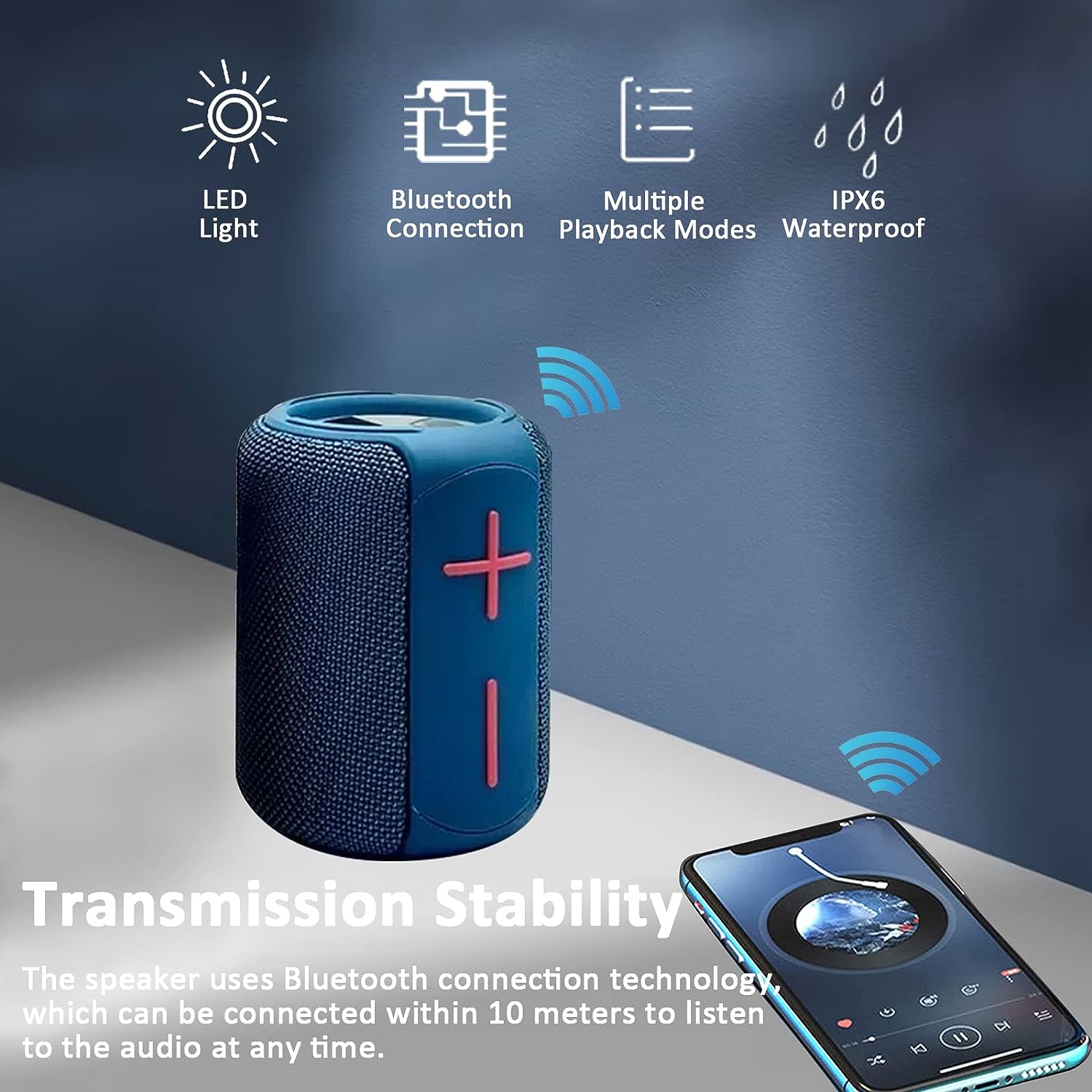 Bocina Bluetooth Moreka 350 TF Card Radio FM Resistente al agua