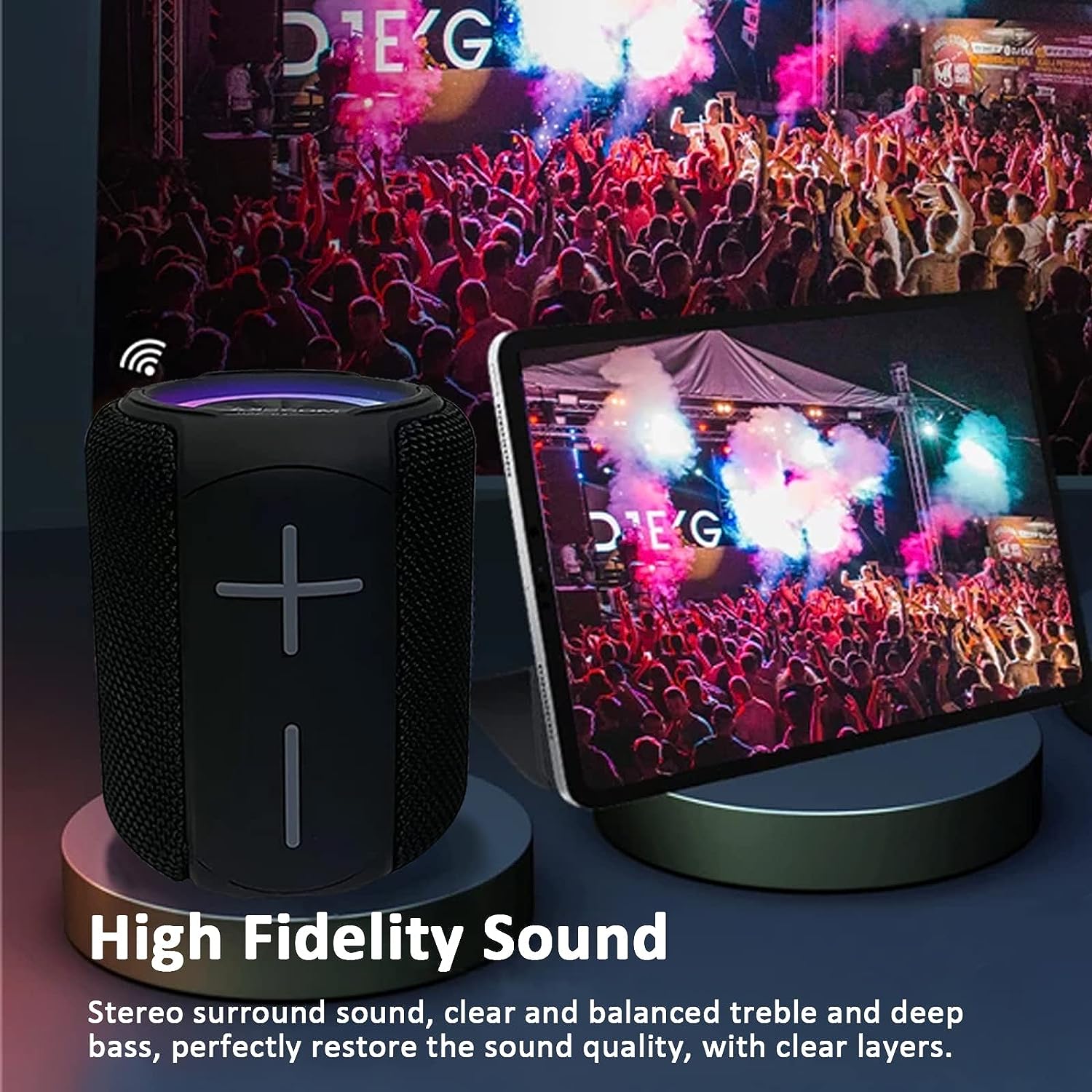 Bocina Bluetooth Moreka 350 TF Card Radio FM Resistente al agua