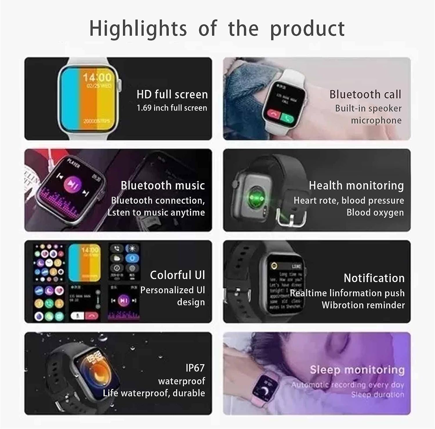 SmartWaatch Z51 Serie 7 BigScreen 1,99 impermeable