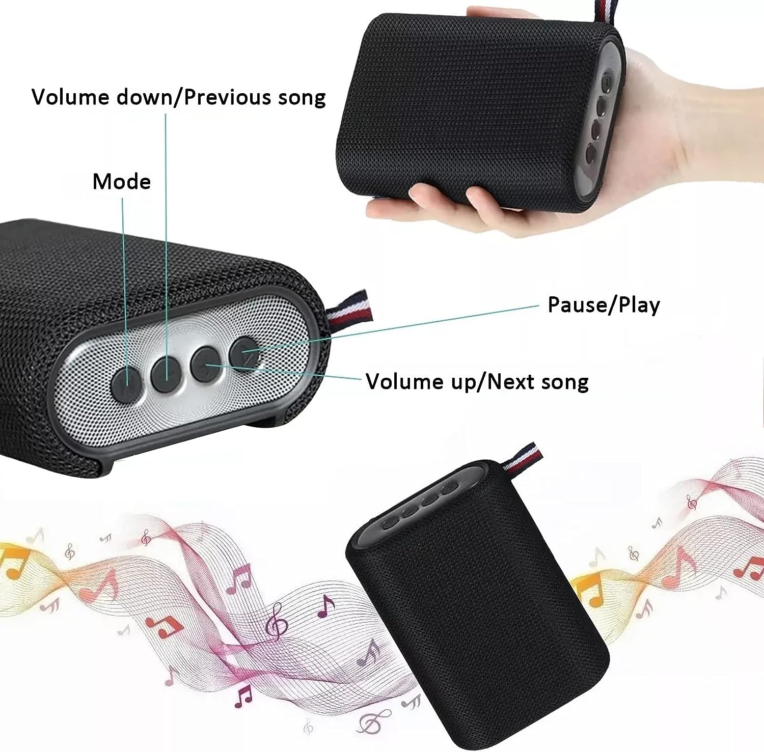 Bocina Moreka T35, Bluetooth, TF Card, Radio FM, USB.